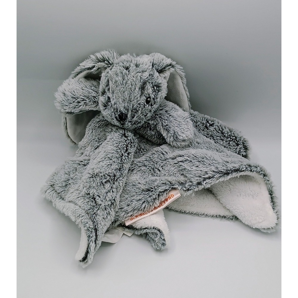 14" Blankets & Beyond Grey White Frosted PLUSH Bunny Rabbit Security Blanket B3